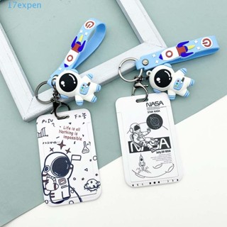 Expen ซองใส่บัตร หนัง PU ลายนักบินอวกาศ พร้อมสายคล้องยาว สําหรับโรงเรียน สํานักงาน