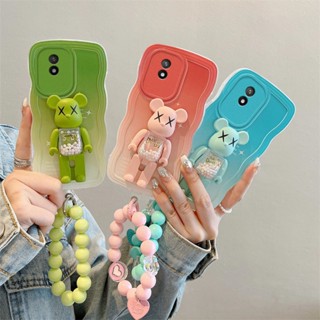 สําหรับ Vivo V27E V27 Pro V25 V23E V23 5G V25E 4G V20Pro V17 เคสโทรศัพท์มือถือ Soft TPU Case เคสมือถือ 3D Cute Kaws Bracket Gradual Wave เคสโทรศัพท์ใส กันกระแทก ปลอกซิลิโคน ตัวเรือนการ์ตูน มีเชือกแขวนอยู่