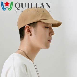 Quillan ปีกสั้น หมวกเบสบอล ผู้หญิง ผู้ชาย หมวกกันแดด ปรับได้ หมวกสไตล์เกาหลี ผ้าฝ้าย หมวกฮิปฮอป ผู้หญิง หมวกเบสบอล