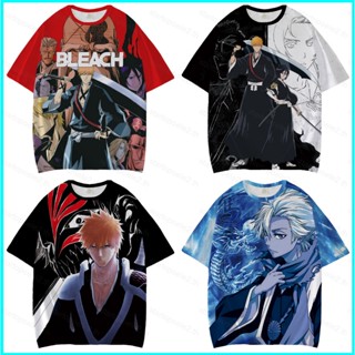 เสื้อยืดแขนสั้น พิมพ์ลายอนิเมะ Toushirou Kurosaki Ichigo 3 มิติ พลัสไซซ์ สไตล์ฮาราจูกุ สําหรับผู้หญิง และผู้ชาย