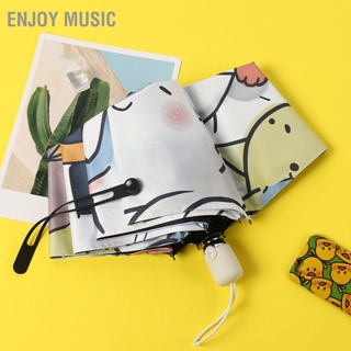 Enjoy Music UV Umbrella Vinyl Coating One Key Switch ร่มอัตโนมัติ Sun Rain สำหรับนักเรียน