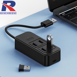 [rememberme.th] อะแดปเตอร์ฮับ USB 3.0 4 พอร์ต ความเร็วสูง สําหรับคอมพิวเตอร์ PC