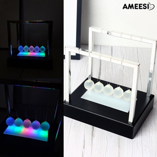 Ameesi ฐานสีดํา นิวตัน เปล ลูกตุ้ม ฟิสิกส์ ของเล่นเพื่อการศึกษา ตกแต่งโต๊ะ