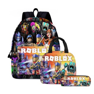 กระเป๋าเป้สะพายหลัง ลายการ์ตูน Roblei Roblox สําหรับเด็กประถม