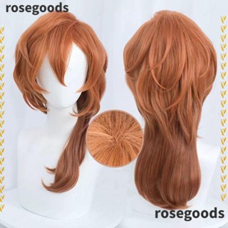 Rosegoods1 วิกผมสังเคราะห์ ทนความร้อน วิกผมยาว คอสเพลย์ อะนิเมะ เครื่องมือจัดแต่งทรงผม เส้นใยไพโรฟิลาเมนต์น่ารัก จําลอง แฮร์พีซ สําหรับสุนัขจรจัดบันโก