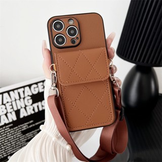 แฟชั่นย้อนยุค สําหรับ Huawei Nova 11 11Pro 10SE 10 10Pro 9SE 9 9Pro 8 8Pro 8i Y91 เคสโทรศัพท์ Soft TPU Case เคสป้องกัน Trendy hot-selling Coin Purse Checked Grain Card Package Silicone Cover พร้อมสายคล้องคอสุดเก๋