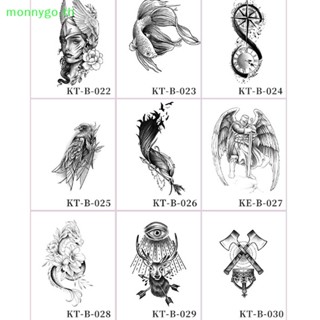 Monnygo สติกเกอร์รอยสักชั่วคราว กันน้ํา ลายดอกไม้ เซ็กซี่ สําหรับติดขา แขน ร่างกาย