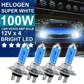 หลอดไฟซีนอน H7 100W HidSuper Bright Hlogen Bulb Daytime Running สําหรับติดรถยนต์ 2 ชิ้น 4 ชิ้น