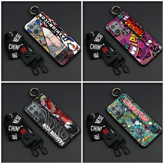 Lanyard Shockproof Phone Case For Blackview Oscal C30/C30 Pro Graffiti Kickstand Dirt-resistant Anti-knock protective ring