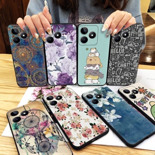 Waterproof Cute Phone Case For Realme C53/Narzo N53 TPU Cartoon Fashion Design Shockproof Silicone Cover Soft Case protective