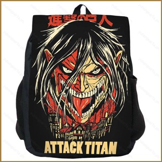 Good Attack on Titan กระเป๋าเป้สะพายหลัง อเนกประสงค์ ขนาดใหญ่ จุของได้เยอะ พิมพ์ลาย ระบายอากาศ สําหรับผู้หญิง และผู้ชาย