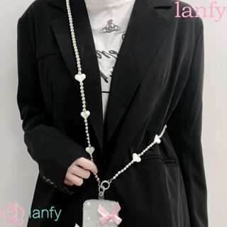 Lanfy สายโซ่คล้องโทรศัพท์มือถือ ป้องกันการสูญหาย ประดับจี้น่ารัก