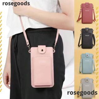 Rosegoods1 กระเป๋าสตางค์หนัง สะพายไหล่ RFID ใส่โทรศัพท์ได้