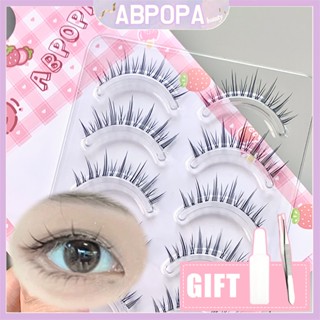 Abpopa Beauty ABpopa ขนตาปลอม หยิกงอน ดูเป็นธรรมชาติ ขนาดเล็ก A07 ห้าคู่