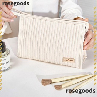 Rosegoods1 กระเป๋าเครื่องสําอางผู้หญิง ชุดอุปกรณ์อาบน้ํา ห้องน้ํา กระเป๋าล้างเครื่องสําอาง