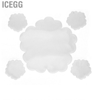 Icegg Flower Cup Coaster  Elastic  Easy To Clean Resin Molds for DIY Artwork Home Decor Making Coasters