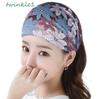 Twinkle1 ที่คาดผม ผ้าโพกหัว ลูกไม้ กลวง เรียบง่าย กว้าง สําหรับเด็กผู้หญิง แต่งหน้า ผ้าโพกหัว ผ้าโพกหัว กว้าง ด้านข้าง สีขาว ที่คาดผมผู้หญิง