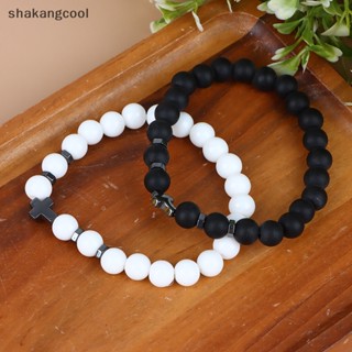 Shakangcool สร้อยข้อมือลูกปัดหินลาวาธรรมชาติ เครื่องประดับ สําหรับผู้หญิง ผู้ชาย เล่นโยคะ ทําสมาธิ สวดมนต์ พระเยซู สวดมนต์