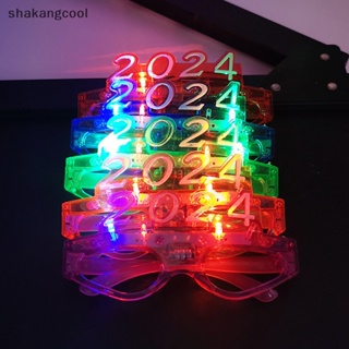 Shakangcool แว่นตากันแดด LED 2024 สําหรับปาร์ตี้คริสต์มาส ปีใหม่ SGL