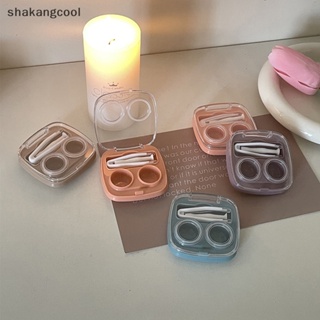 Shakangcool กล่องพลาสติกใส แบบพกพา สําหรับใส่คอนแทคเลนส์ แว่นตา เหมาะกับการเดินทาง