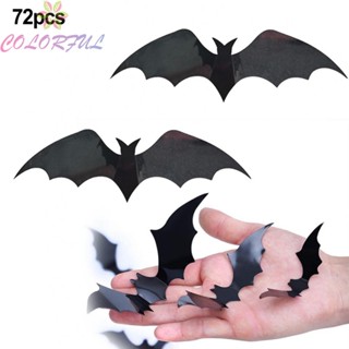 【COLORFUL】Cardboard Bat Halloween Halloween Decorations PVC Waterproof Waterproof PVC