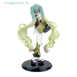 Strongaroetrtr โมเดลฟิกเกอร์ PVC อนิเมะ Hatsune Miku Matcha Ice Cream สําหรับเก็บสะสม ตกแต่ง