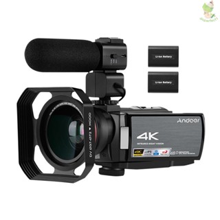 Andoer กล้องบันทึกวิดีโอดิจิทัล HDR-AE8 4K WiFi DV 48MP ซูมได้ 16X IR Night Vis Came-8.9