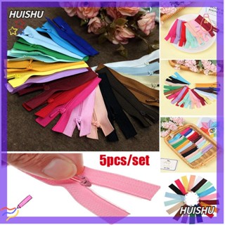 Hs ซิป ขนาดเล็ก คุณภาพสูง 19 สี สําหรับเย็บผ้า สมุดภาพ DIY 5 ชิ้น ต่อชุด