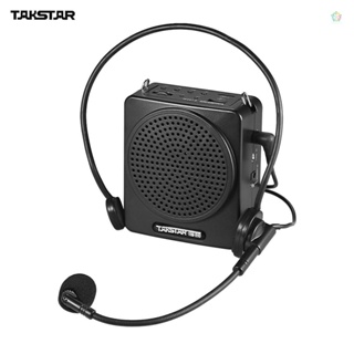 Audioworld TAKSTAR E180M 12W เครื่องขยายเสียงมัลติมีเดีย แบบพกพา ชาร์จได้ พร้อมไมโครโฟน แบบใช้สาย รองรับ USB และการ์ด TF เล่นเพลง สําหรับไกด์นําทาง การนําเสนอครู