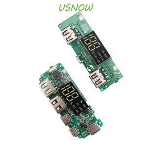 Usnow บอร์ดโมดูลชาร์จแบตเตอรี่ หน้าจอดิจิทัล LED 5V 2.4A Micro Type-C USB