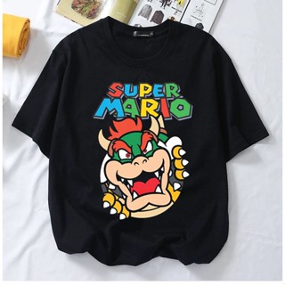 mybhaju super mario character t-shirt premium cotton plus size oversize short sleeves round neck baju mario movie kartun