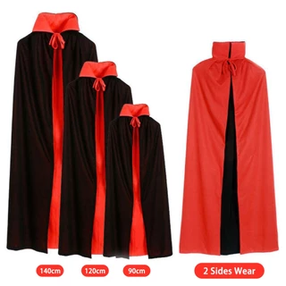 Tiktok Unisex ผ้าคลุม เสื้อคลุม ผ้าคลุมปัจฉิม ฮาโลวีน 2 ด้าน รุ่นมีปก พ่อมด แม่มดhalloween/Christmas