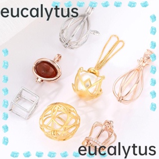 Eucalytus1 จี้หินเงินสเตอร์ลิง 925 สีทอง แบบเปลี่ยน สําหรับทําเครื่องประดับ