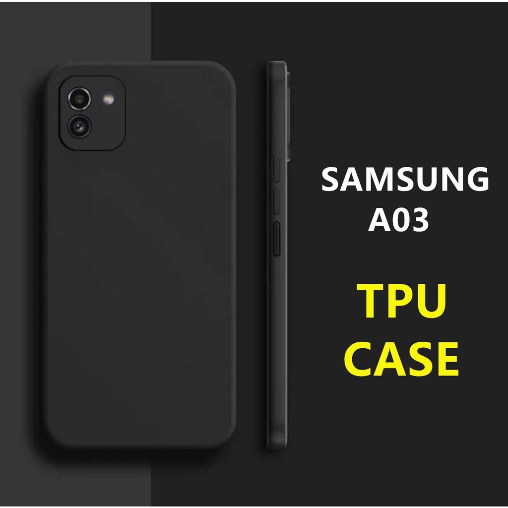 เคส Samsung A03 สำหรับเสี่ยวมี่ ซิลิโคนสีดำ กันกระแทก นิ่ม TPU Case