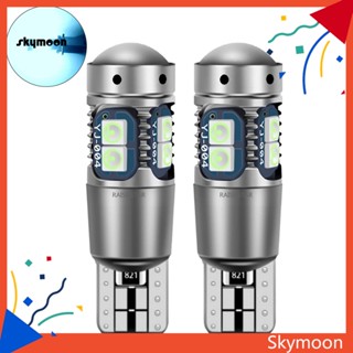 Skym* หลอดไฟอ่านหนังสือ LED T10 W5W สําหรับจอดรถยนต์ 2 ชิ้น