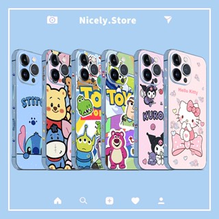 สติกเกอร์ฟิล์มกันรอยด้านหลัง กันรอยขีดข่วน ลาย Hello Kitty Kuromi Winnie น่ารัก สําหรับ iPhone 14 13 12 Pro Max 14Plus