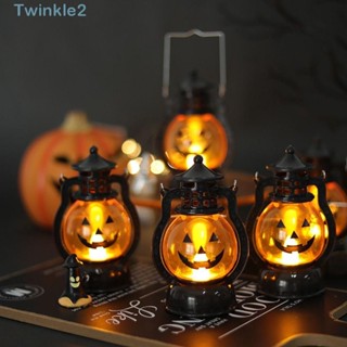 Twinkle โคมไฟ LED รูปฟักทองผี สไตล์เรโทร สําหรับแขวนตกแต่งบ้าน ปาร์ตี้ฮาโลวีน