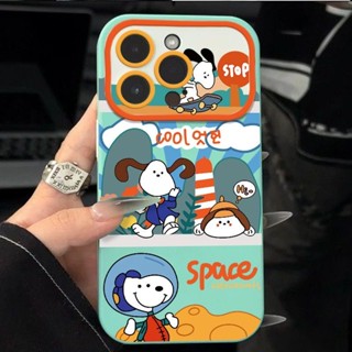 เคสโทรศัพท์มือถือ ซิลิโคนนิ่ม ลายการ์ตูนสนูปปี้อวกาศ สําหรับ Iphone 14promax 13pro 12 11 7p Y2OP