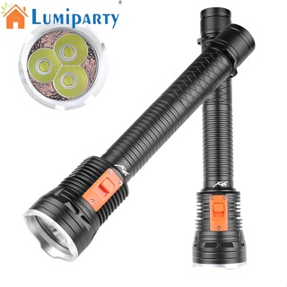 Lumiparty ไฟฉายดําน้ํา 2500-3000 Lumens IPX8 สวิตช์สไลด์ กันน้ํา สําหรับดําน้ํา