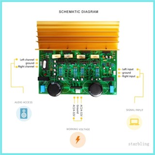 Star Enhance บอร์ดขยายเสียงโฮมเธียเตอร์ พร้อมเอาท์พุต AD 300W 2SK1943 5200 HIFI 2 0 ช่อง 300W