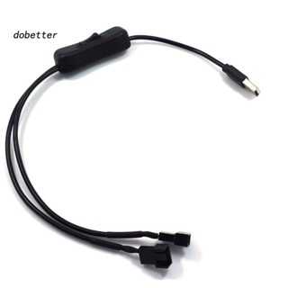 &lt;Dobetter&gt; อะแดปเตอร์แปลงสายเคเบิ้ลพัดลม 5V 2 ทาง USB เป็น 4 Pin สําหรับคอมพิวเตอร์ PC