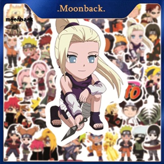 &lt;moonback&gt; สติกเกอร์ ลายการ์ตูนอนิเมะนารูโตะ สําหรับติดตกแต่งกระเป๋าเดินทาง 50 แผ่น