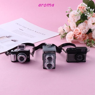 Aroma อุปกรณ์เสริมกล้องจิ๋ว กล้อง SLR พลาสติก 1/12 BJD สไตล์เรโทร สําหรับบ้านตุ๊กตา