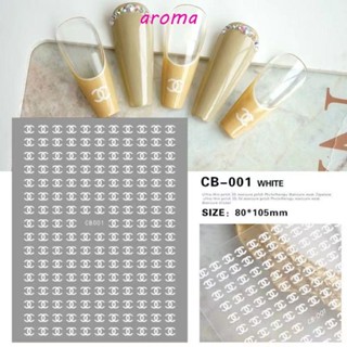 Aroma สติกเกอร์ติดเล็บ DIY พร้อมกาวด้านหลัง สไตล์ญี่ปุ่น สําหรับตกแต่งเล็บ