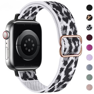 สายนาฬิกาข้อมือไนล่อน แบบถัก ยืดหยุ่น สําหรับ IWatch Series Ultra 8 7 6 5 3 Se 44 มม. 40 มม. 49 มม. 41 มม. 45 มม. 38/42 มม.