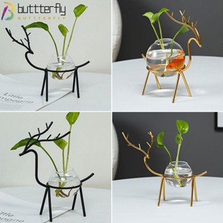 Buttterfly กระถางต้นไม้ไฮโดรโปนิก เหล็ก รูปกวาง สําหรับตกแต่งบ้าน