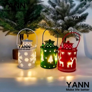 Yann1 โคมไฟเทียน Led เหล็ก สไตล์สแกนดิเนเวียน คุณภาพสูง สําหรับตกแต่งคริสต์มาส