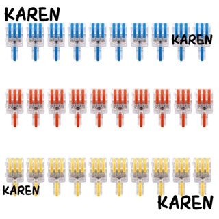 Karen ชุดอุปกรณ์เชื่อมต่อไฟฟ้า 3 พอร์ต หลากสี 28-12 AWG DIY 30 ชิ้น