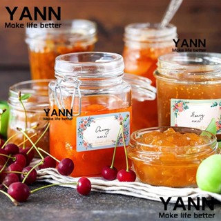 Yann1 สติกเกอร์ฉลาก ลายดอกไม้ เขียนมือ สําหรับติดตกแต่งขวดซอส 250 500 ชิ้น