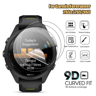 สําหรับ Garmin Forerunner 265s / 265 / 965 HD ป้องกันรอยขีดข่วน ฟิล์มกระจกนิรภัย ใส สมาร์ทวอทช์ ป้องกันหน้าจอ นิ่ม ป้องกันลายนิ้วมือ ฟิล์มไฮโดรเจล